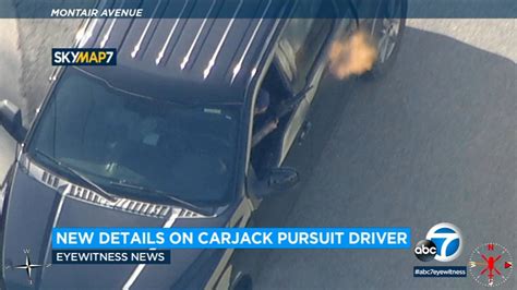 Police pursue carjacking suspect in Southern California